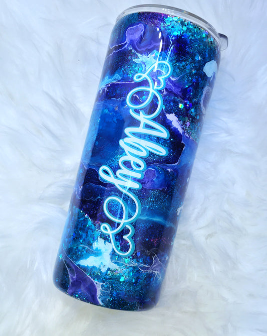 Glitter Alcohol Ink Tumbler