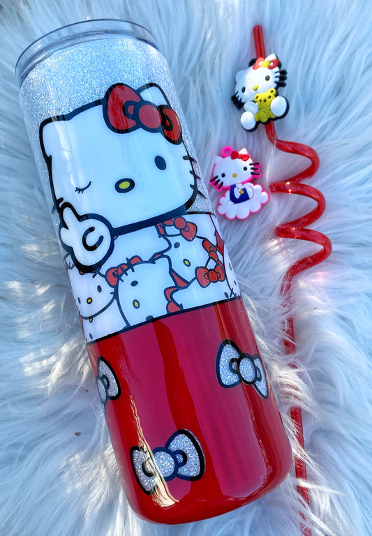 Hello Kitty Tumbler and Straw topper