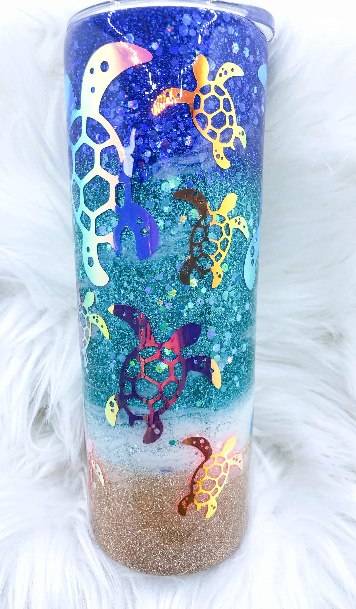 Beach Turtle Theme Tumbler