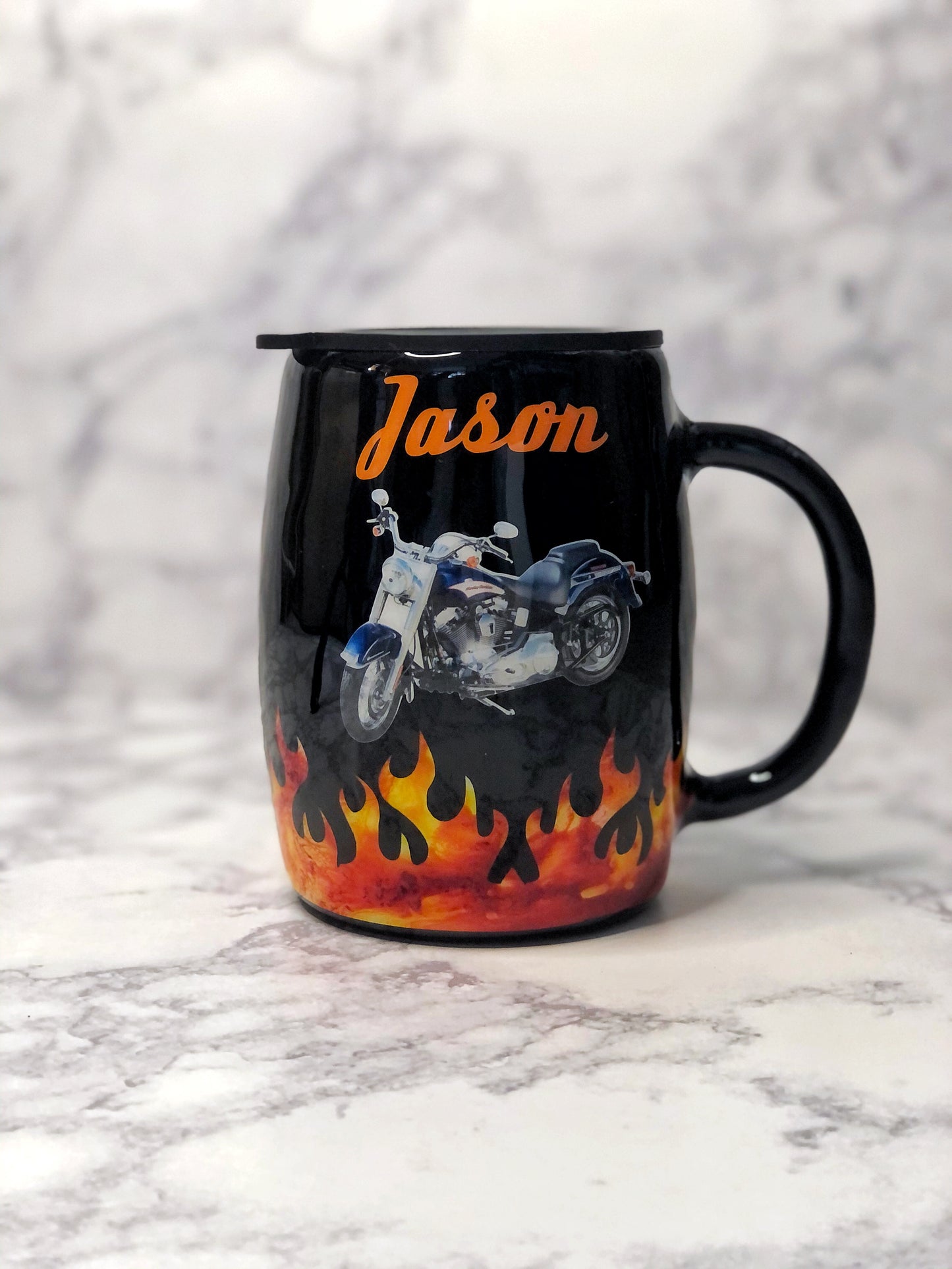 Harley Davidson alcohol ink 14 oz mug