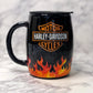 Harley Davidson alcohol ink 14 oz mug