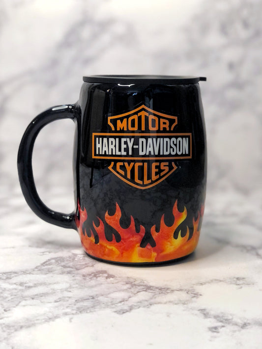 Harley Davidson alcohol ink 14 oz mug