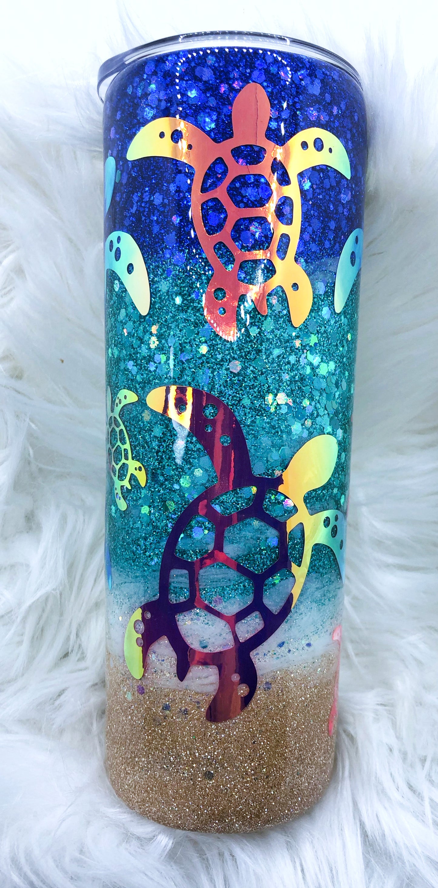 Beach Turtle Theme Tumbler